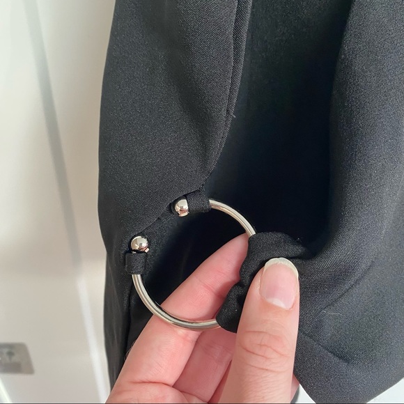 Missguided Black Strappy Wrap Shift Dress, Size 12 💎 - Picture 3 of 8